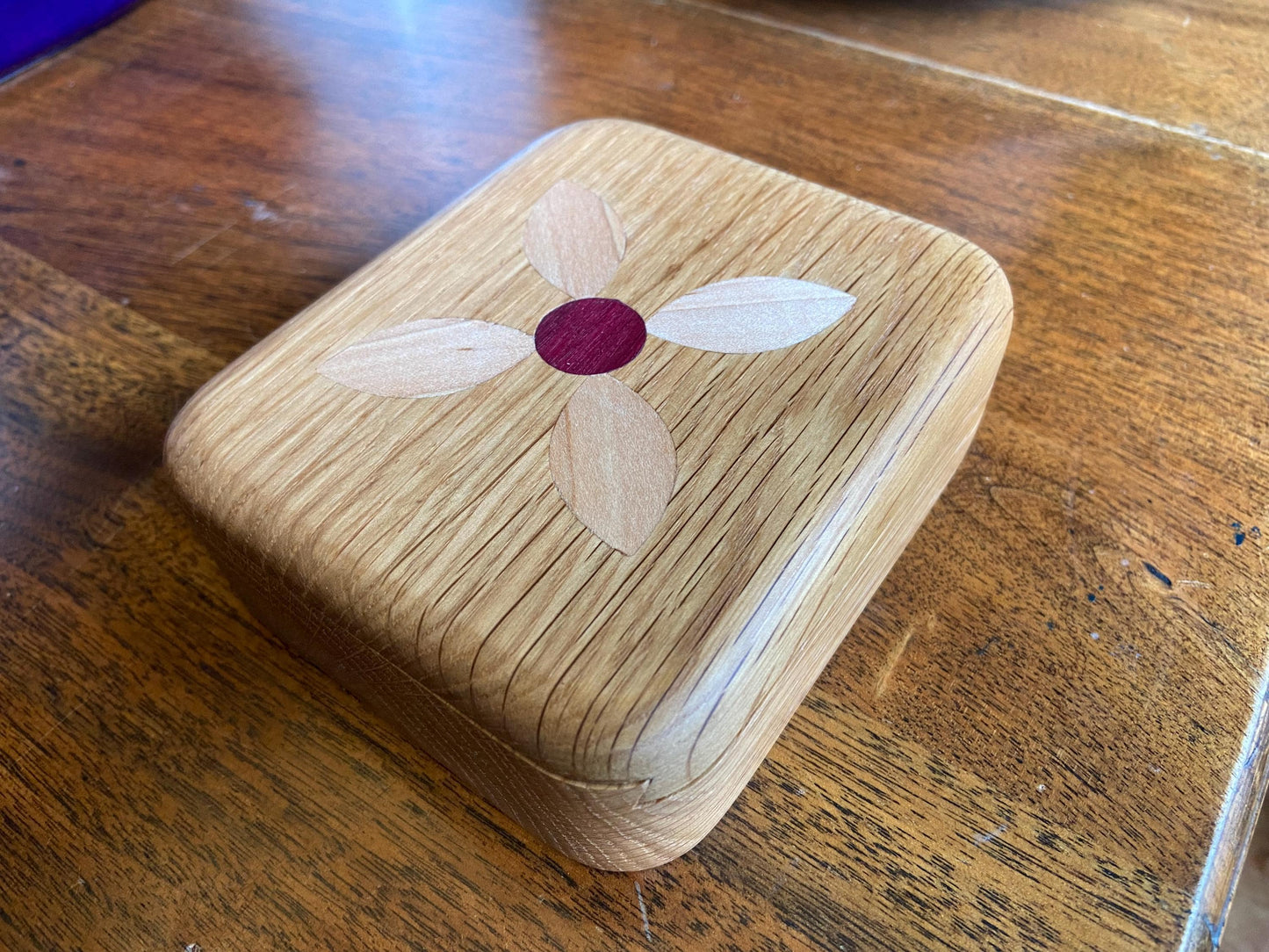 Small sliding dovetail box for desktop or bureau to hold desktop, keepsake or jewelry items. - Tampa Home & Garden Store