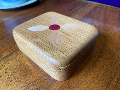 Small sliding dovetail box for desktop or bureau to hold desktop, keepsake or jewelry items. - Tampa Home & Garden Store