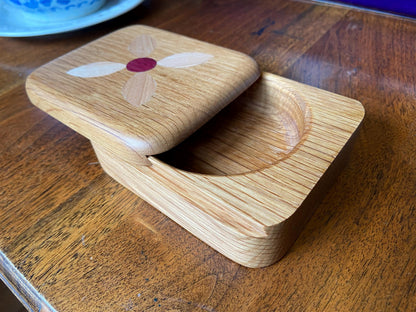 Small sliding dovetail box for desktop or bureau to hold desktop, keepsake or jewelry items. - Tampa Home & Garden Store