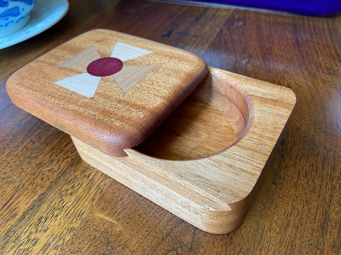 Small sliding dovetail box for desktop or bureau to hold desktop, keepsake or jewelry items. - Tampa Home & Garden Store