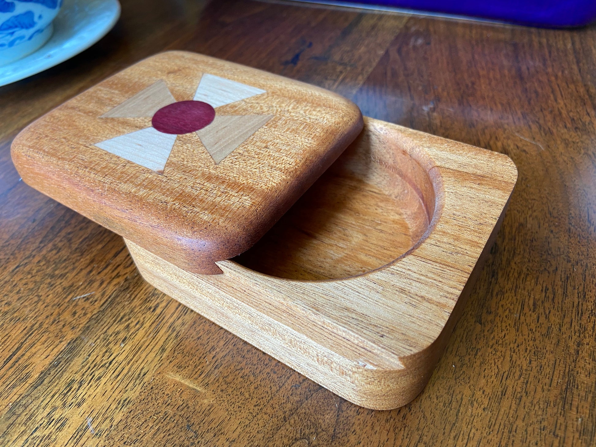 Small sliding dovetail box for desktop or bureau to hold desktop, keepsake or jewelry items. - Tampa Home & Garden Store