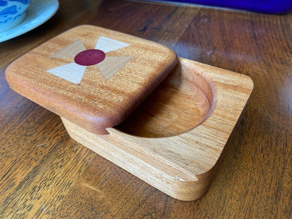 Small sliding dovetail box for desktop or bureau to hold desktop, keepsake or jewelry items. - Tampa Home & Garden Store