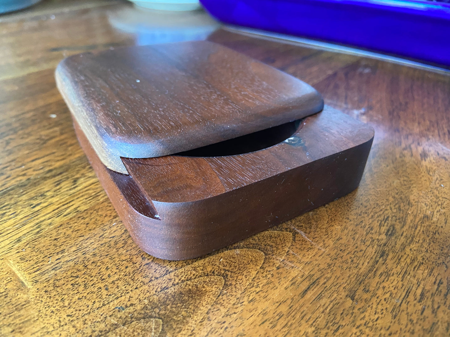 Small sliding dovetail box for desktop or bureau to hold desktop, keepsake or jewelry items. - Tampa Home & Garden Store
