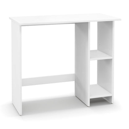 Escritorio Pequeño para Computadora con Almacenamiento y Estante Ajustable - Blanco