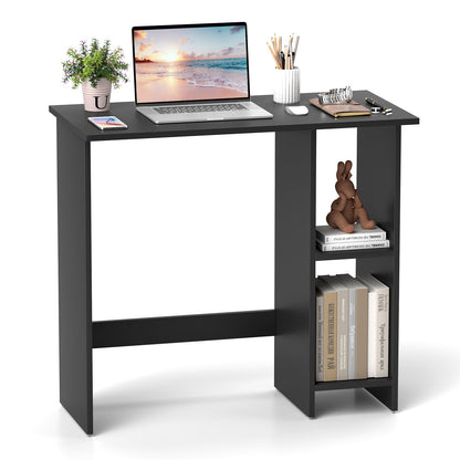 Escritorio Pequeño para Computadora con Almacenamiento y Estante Ajustable - Blanco