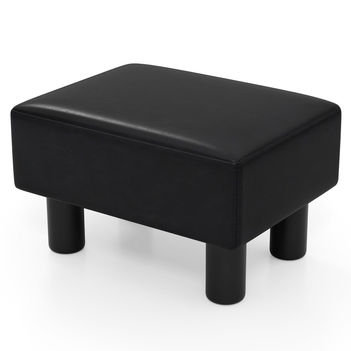 Small PU Leather Rectangular Seat Ottoman Footstool