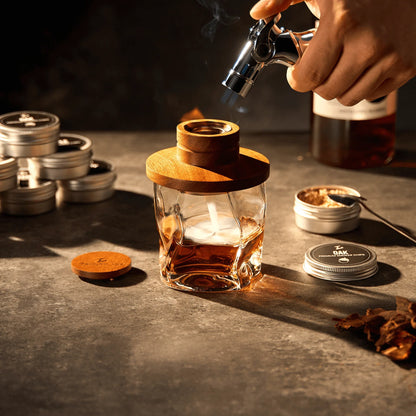 Crystal Whisky Smoker Glass With Torch and Dome