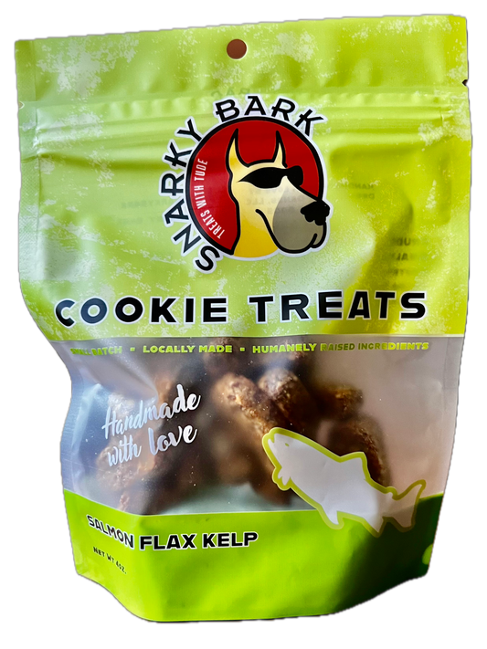 Snarky Bark Salmon Flax Kelp Cookie Treats - Tampa Home & Garden Store