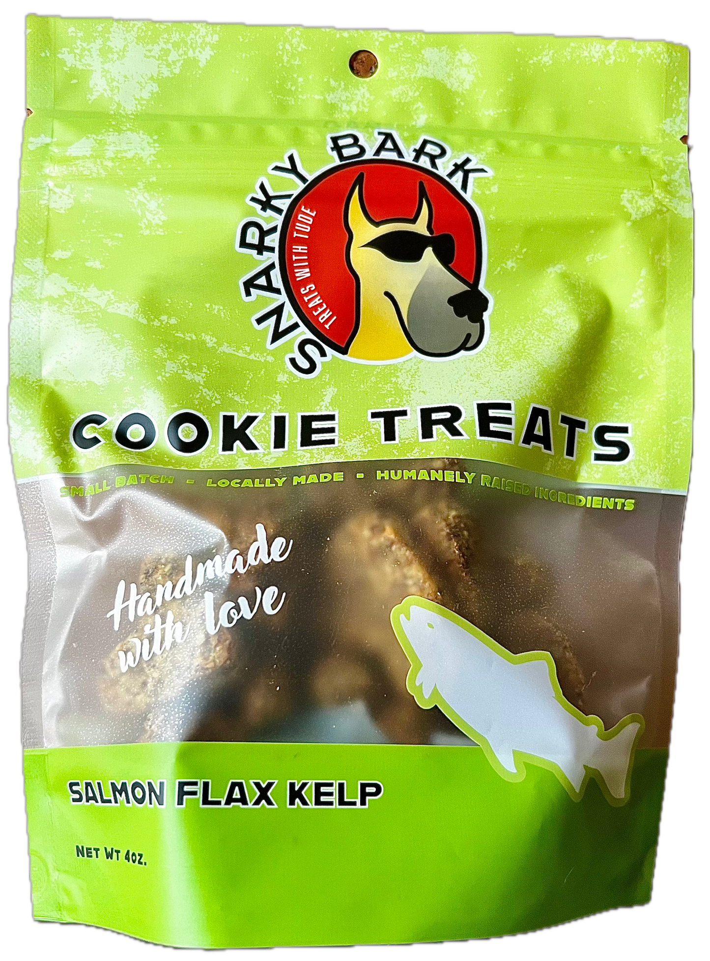 Snarky Bark Salmon Flax Kelp Cookie Treats - Tampa Home & Garden Store