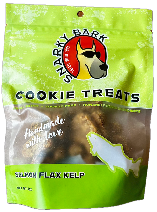 Snarky Bark Salmon Flax Kelp Cookie Treats - Tampa Home & Garden Store