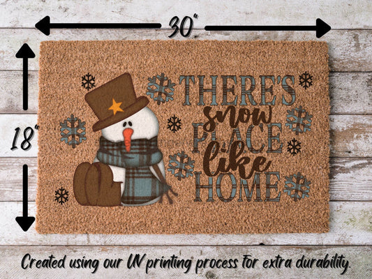 Snow Place Like Home Door Mat | Christmas Doormat | Winter Decoration | Welcome Mat | Holiday Doormat | Winter Decor | Christmas Gift - Tampa Home & Garden Store