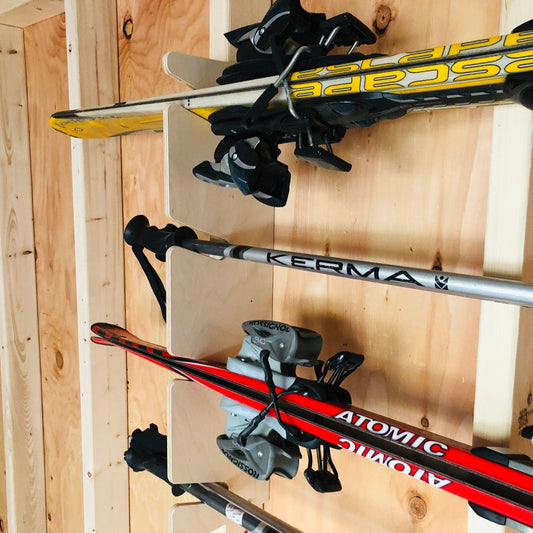 Snow & Water Ski Storage Rack – Shed Organizer for Skis, Poles & Gear - Tampa Home & Garden Store