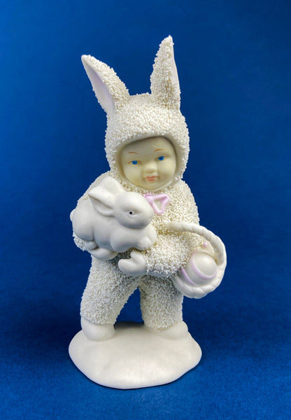 SnowBabies Bunny. Department 56 Rabbit. Easter or Spring Celebration. Egg Basket Accessory. Collectibles. - Tampa Home & Garden Store