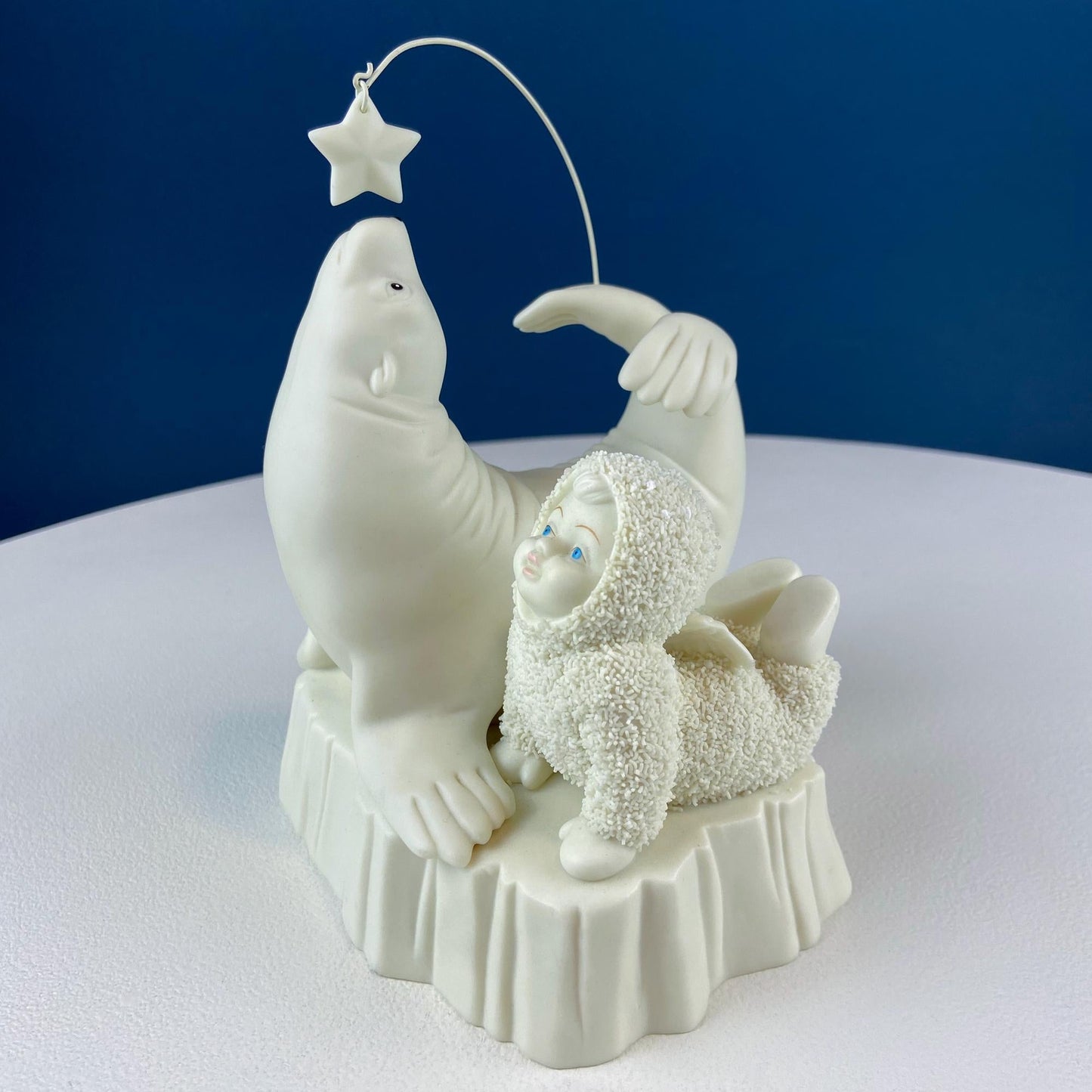 Snowbabies Playing with Snowman & Birds. "Jolly Friends Forevermore" by Dept. 56. White Porcelain Figurines Celebrating Friendship. Kids Rm. - Tampa Home & Garden Store