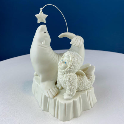 Snowbabies Playing with Snowman & Birds. "Jolly Friends Forevermore" by Dept. 56. White Porcelain Figurines Celebrating Friendship. Kids Rm. - Tampa Home & Garden Store