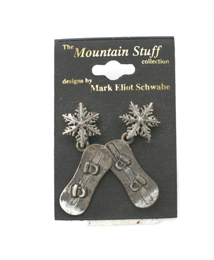 Snowboard Pewter Earring - Tampa Home & Garden Store