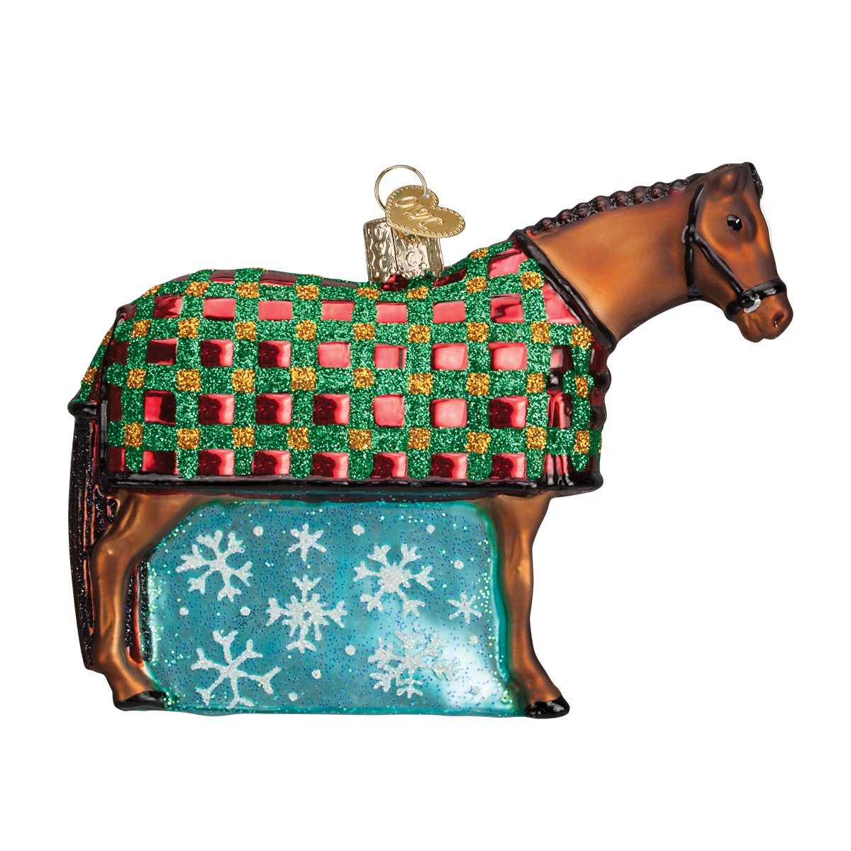 Snowflake Horse Glass Ornament - Tampa Home & Garden Store