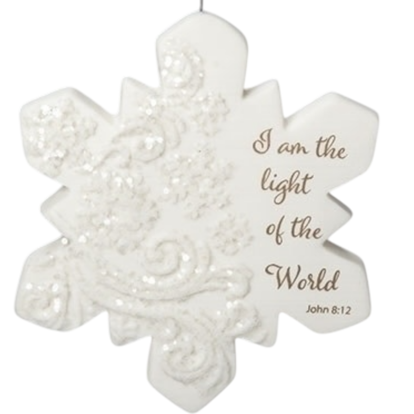 Snowflake Ornament - I Am the Light of the World - Tampa Home & Garden Store