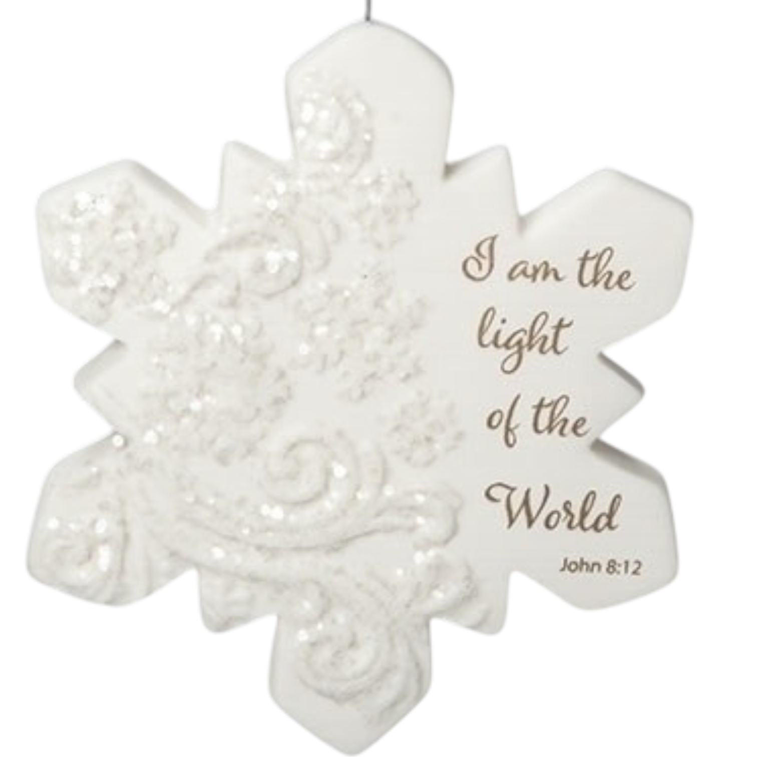 Snowflake Ornament - I Am the Light of the World - Tampa Home & Garden Store