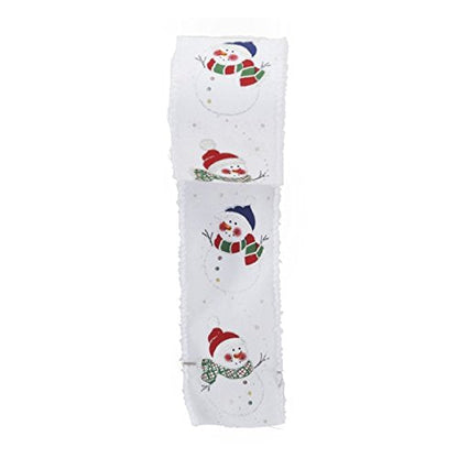 Snowman Double Wire Ribbon - Tampa Home & Garden Store
