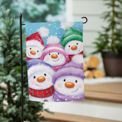 Snowman Family Suede Garden Flag - Tampa Home & Garden Store