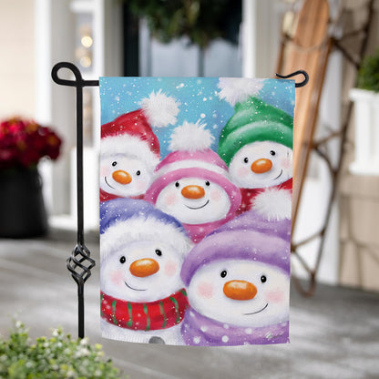 Snowman Family Suede Garden Flag - Tampa Home & Garden Store