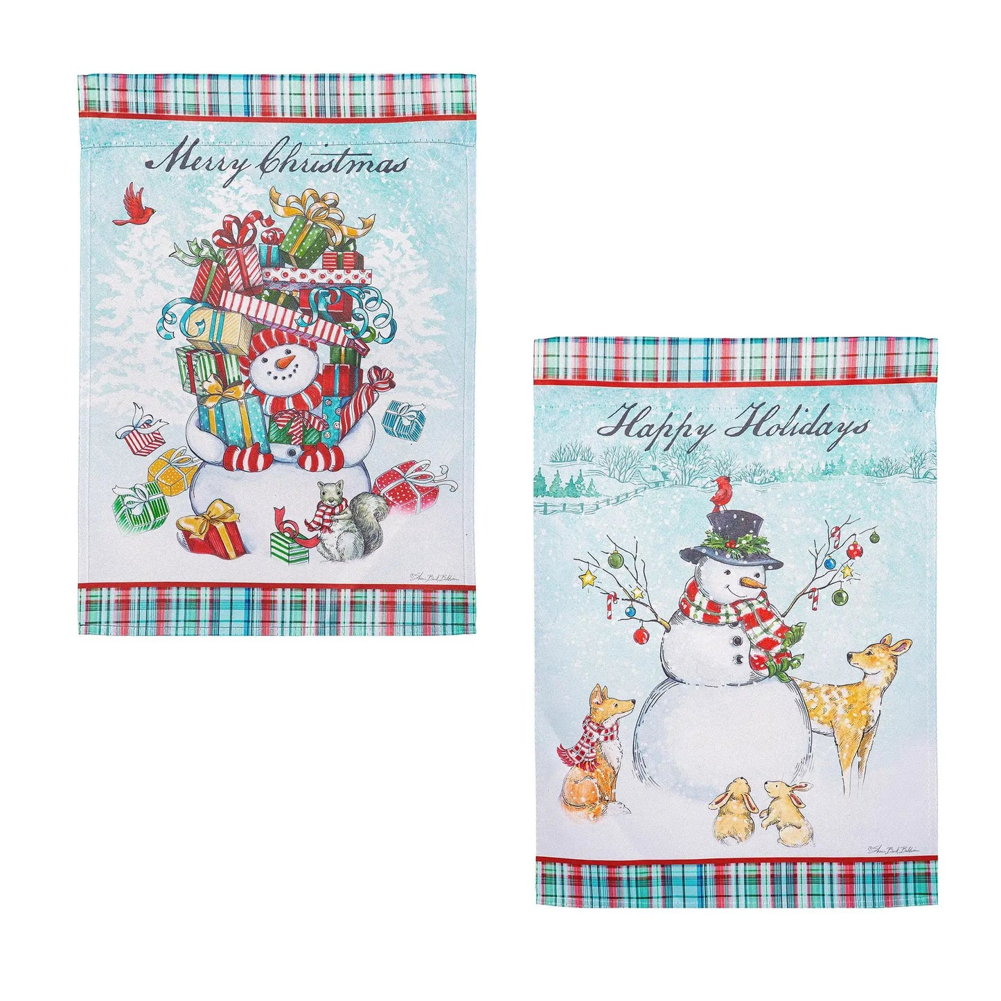 Snowman Holiday Reversible Suede House Flag - Tampa Home & Garden Store