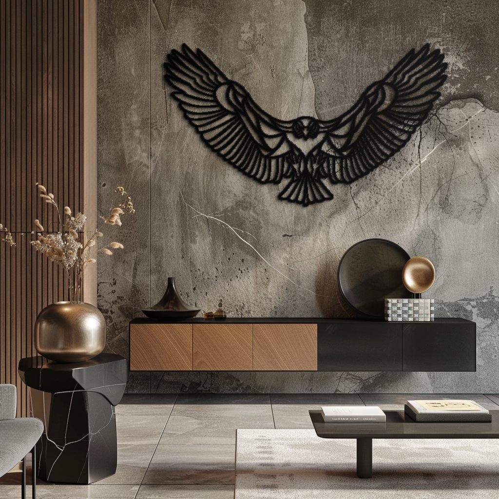 Soaring Eagle Metal Wall Art - Majestic Steel Wall Decor - KAF106 - Tampa Home & Garden Store