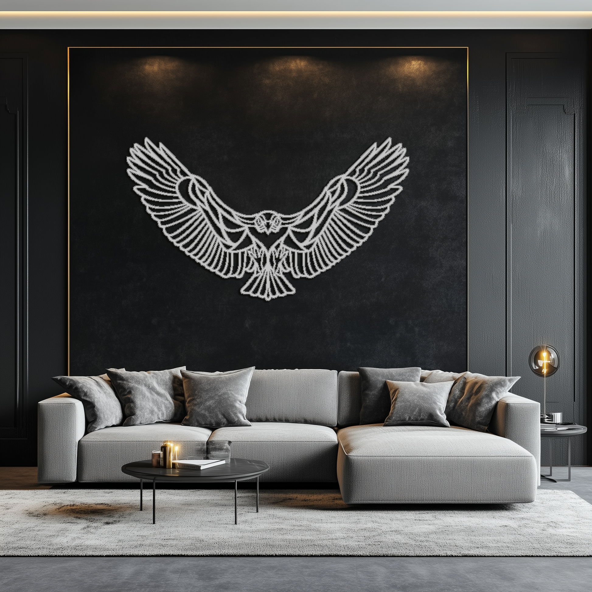 Soaring Eagle Metal Wall Art - Majestic Steel Wall Decor - KAF106 - Tampa Home & Garden Store