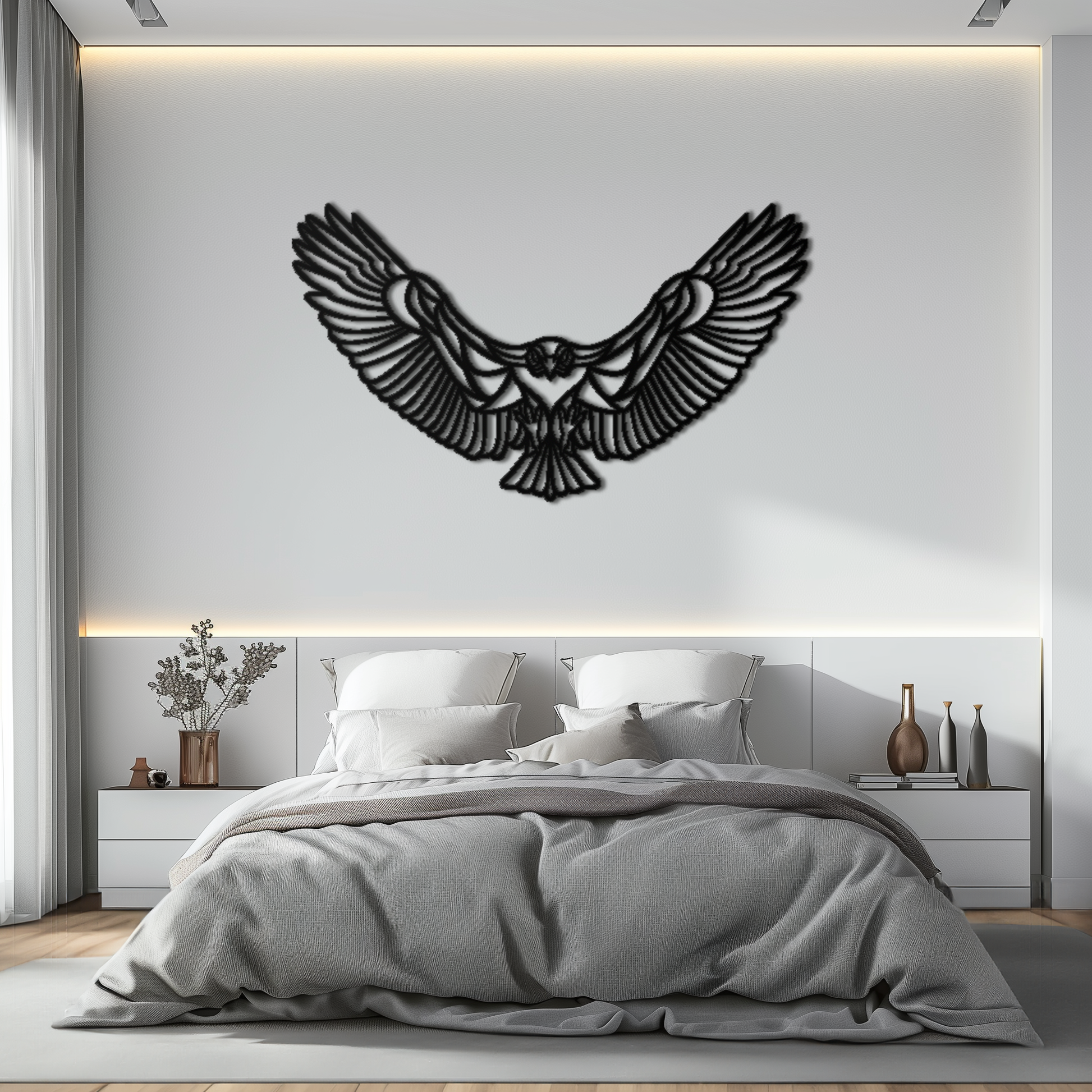 Soaring Eagle Metal Wall Art - Majestic Steel Wall Decor - KAF106 - Tampa Home & Garden Store