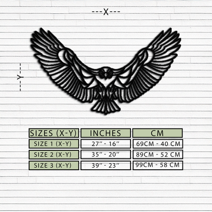 Soaring Eagle Metal Wall Art - Majestic Steel Wall Decor - KAF106 - Tampa Home & Garden Store