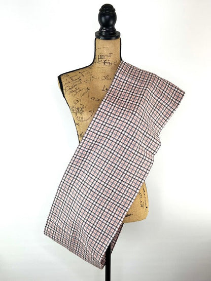 Soft Pink, Grey, Black and White Plaid Flannel Infinity or Blanket Scarf - Tampa Home & Garden Store