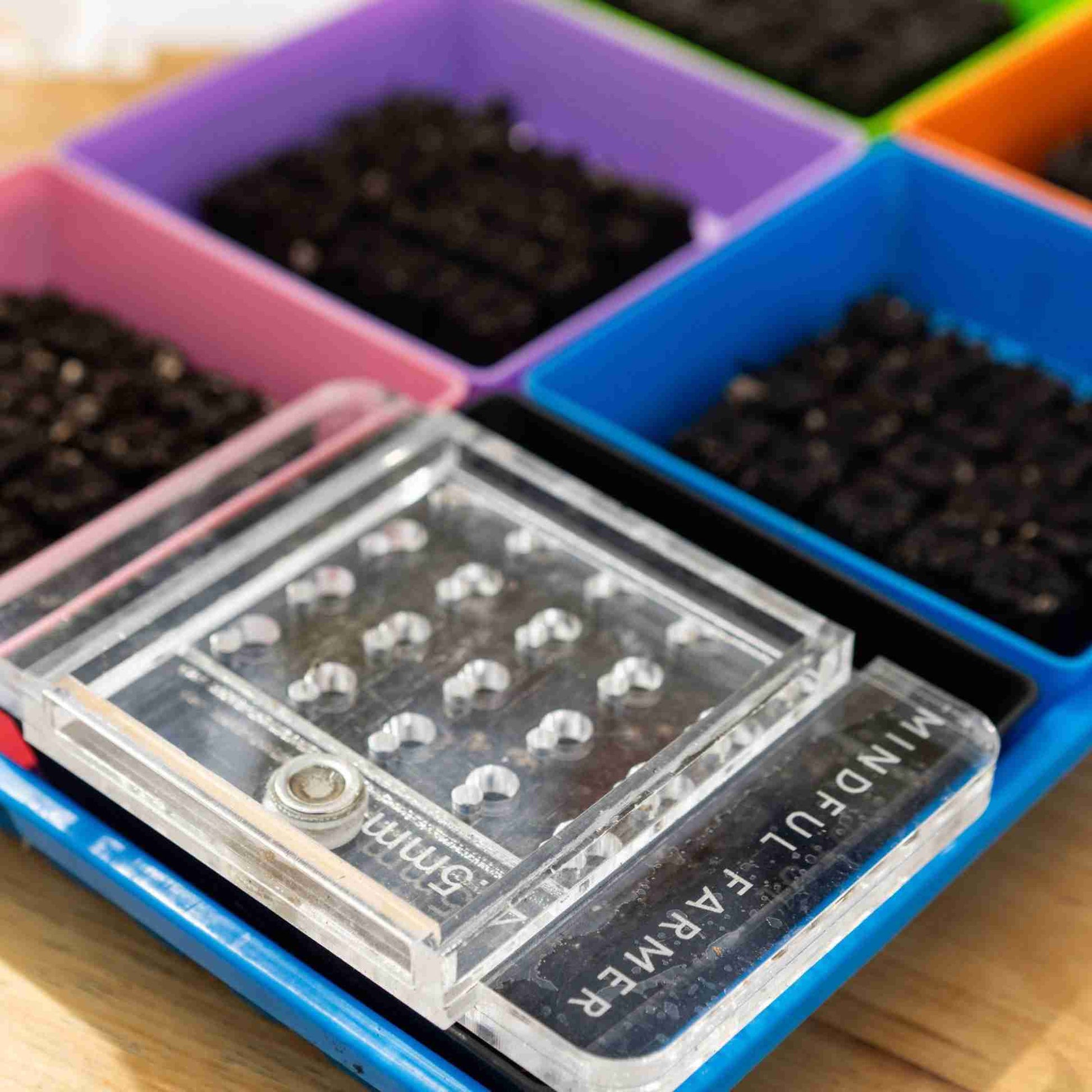 Soil Block Drop Seeder - Mini 20 - Complete Set | Mindful Farmer - Tampa soil911.com