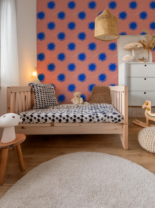 Sol Wallpaper, pink and blue - Tampa Home & Garden Store