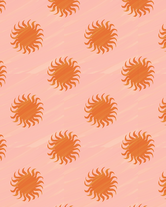 Sol Wallpaper, pink and orange - Tampa Home & Garden Store