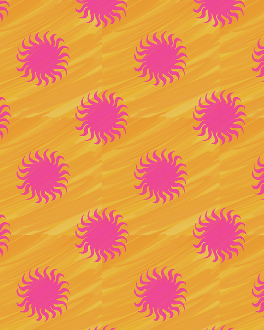 Sol Wallpaper, yellow and pink - Tampa Home & Garden Store
