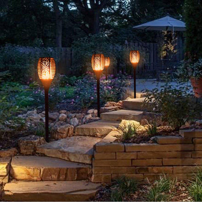 SolaFlame® | 96LED Flickering Flame Outdoor Solar Light | Dusk to Dawn | 2-Pack - Tampa Home & Garden Store