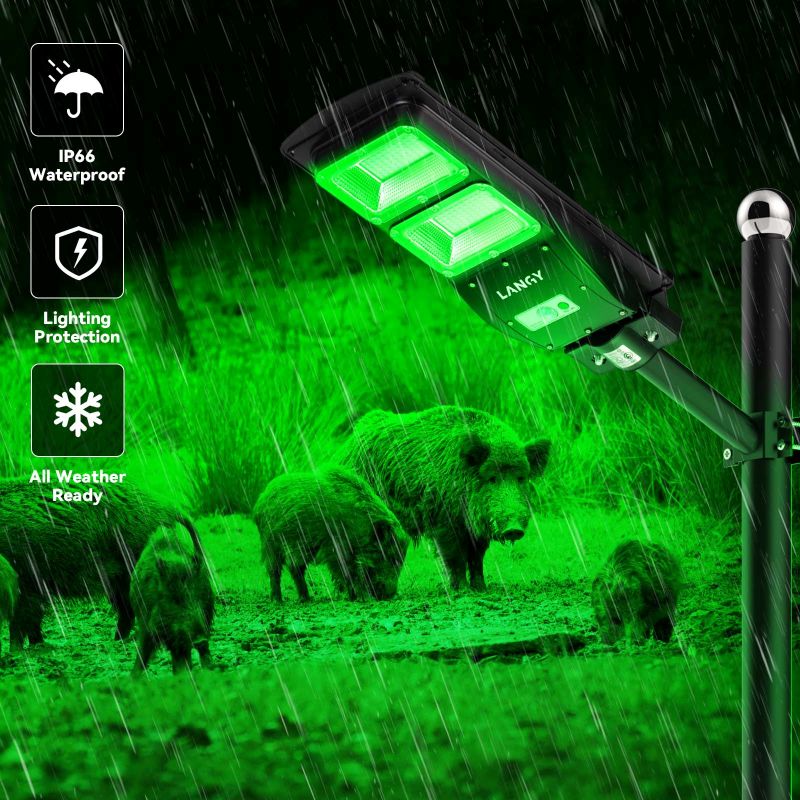 Solar Green Feeder Light for Hunting -10,000 lumens - Tampa Home & Garden Store