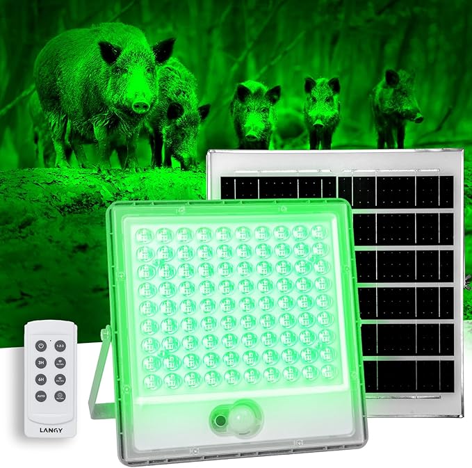 Solar Green Floodlight for Night Hunting -10,000 lumens - Tampa Home & Garden Store