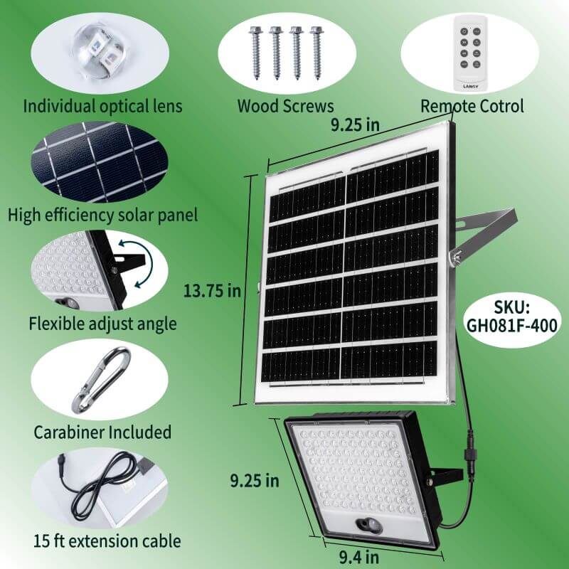 Solar Green Floodlight for Night Hunting -10,000 lumens - Tampa Home & Garden Store