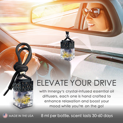Solar Plexus Chakra Crystal-Enhanced Oil Diffuser, Car Air Freshener, 8ml - Tampa Home & Garden Store