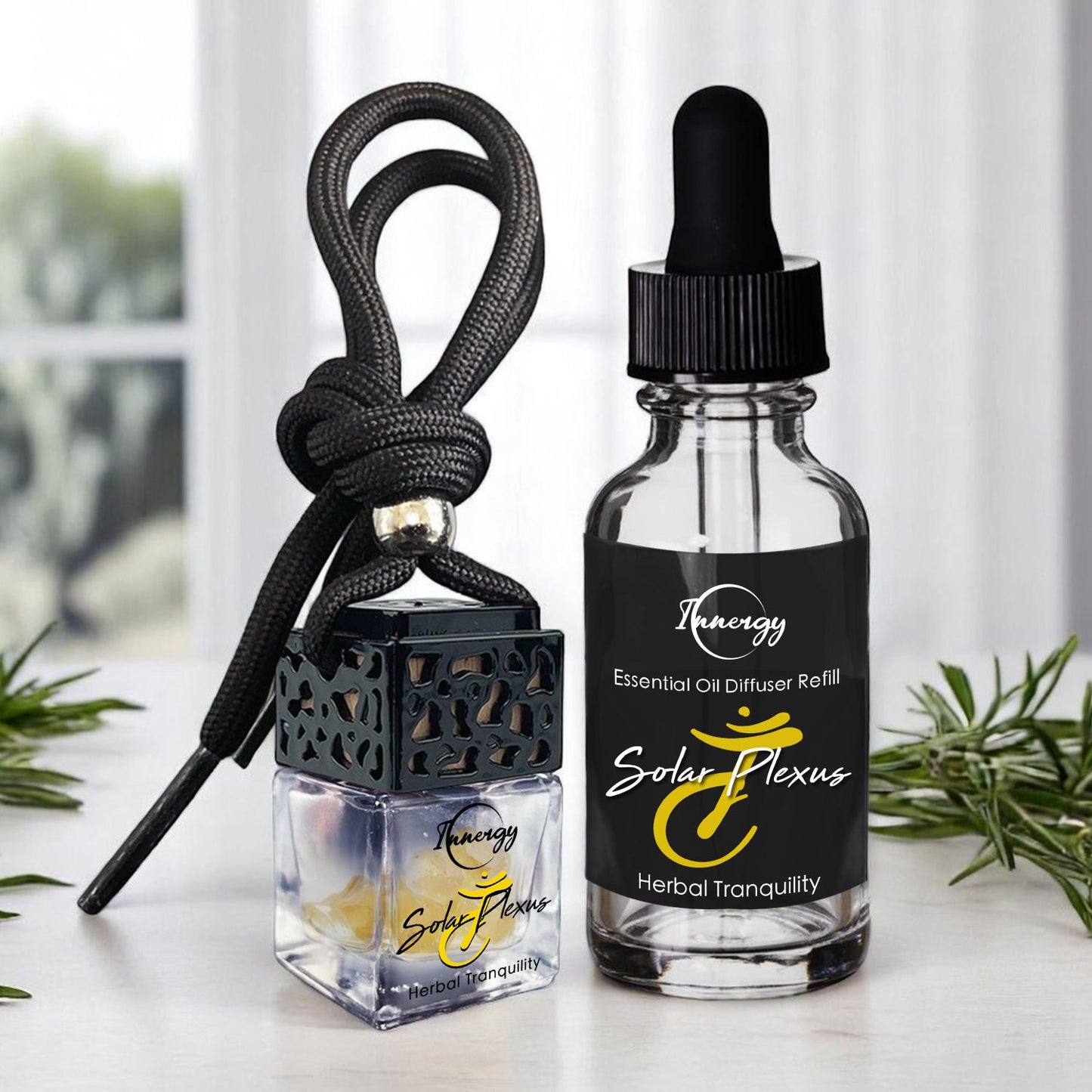 Solar Plexus Chakra Crystal-Enhanced Oil Diffuser, Car Air Freshener, 8ml - Tampa Home & Garden Store