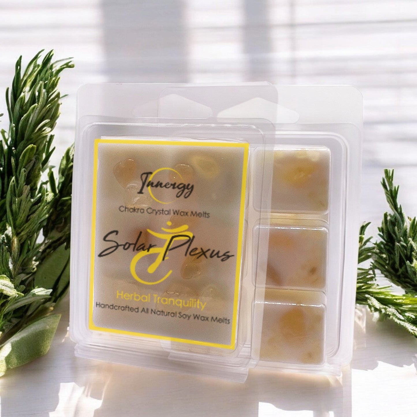Solar Plexus Chakra Crystal-Enhanced Premium Coconut-Soy Wax Melts - Tampa Home & Garden Store