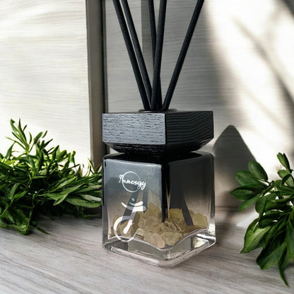 Solar Plexus Chakra Crystal-Enhanced Reed Oil Diffuser, Herbal Tranquility, 100ml - Tampa Home & Garden Store