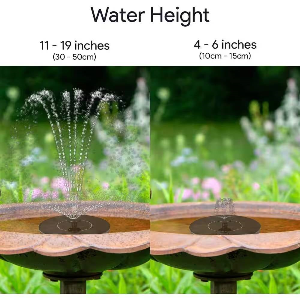 Solar Powered Birdbath to Water Fountain Kit with 4 Nozzle Heads - Tampa Home & Garden Store