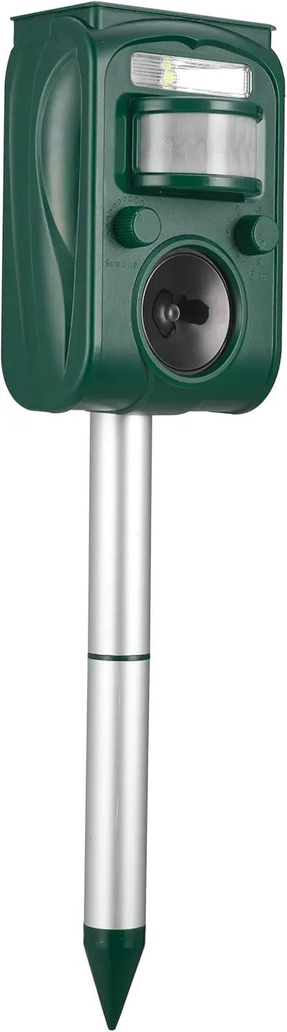 Solar Ultrasonic Outdoor Animal Repellent plastic unit with stake by Fire Sense/Balkene Home on Tampa Home & Garden Store