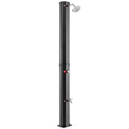 7.5 ft black solar heated outdoor shower with shower head by GemGear, portable on Tampa Home & Garden Store