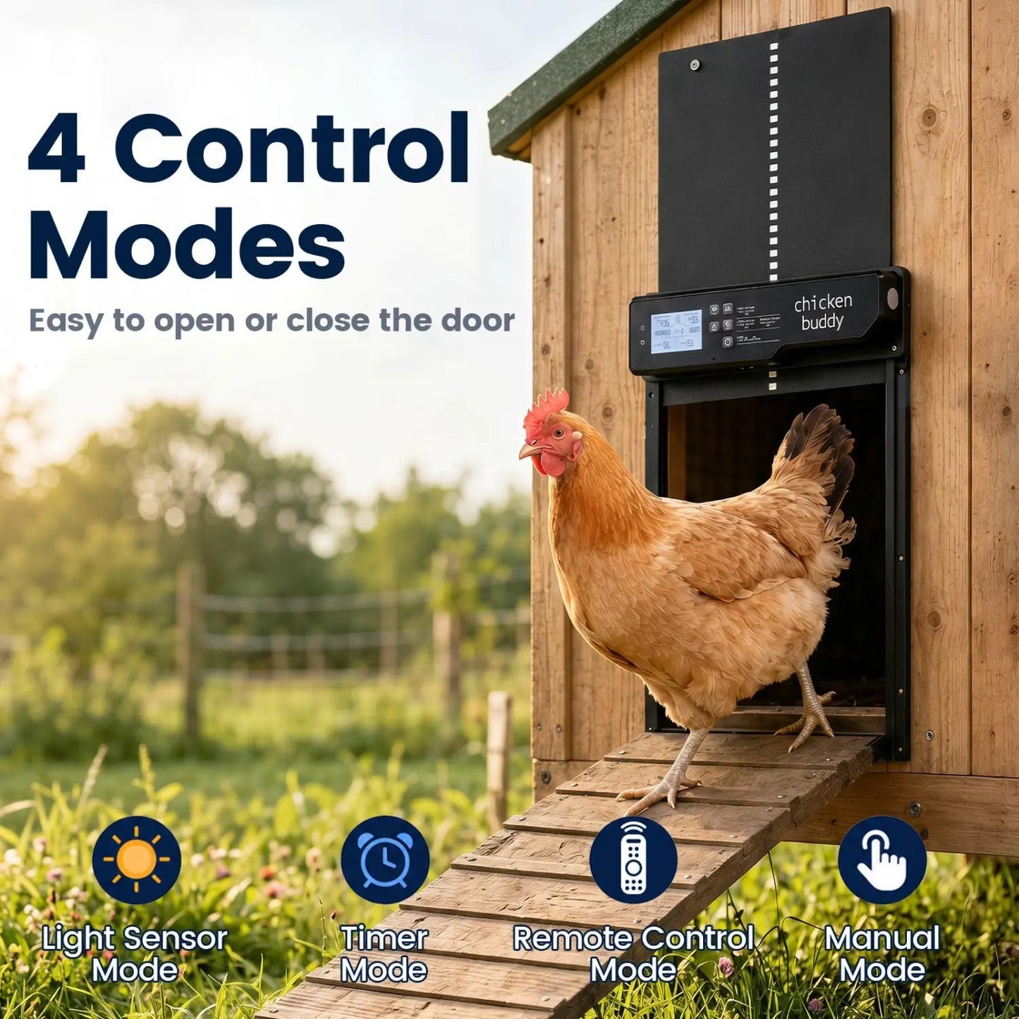 Solar Powered Automatic Chicken Coop Door Remote