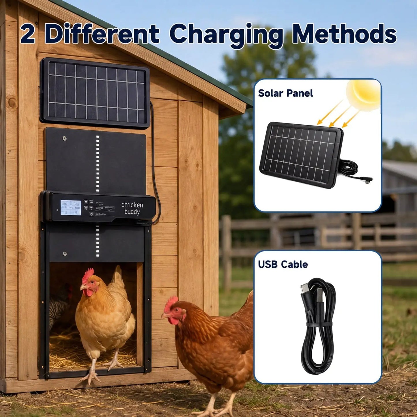Solar Powered Automatic Chicken Coop Door Remote