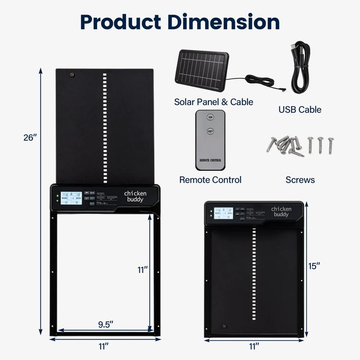 Solar Powered Automatic Chicken Coop Door Remote